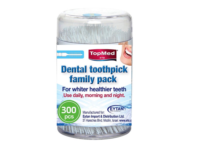 TOPMED ETS Brush Picks Toothpicks Hygiene Sticks (300 Count) - Image 2